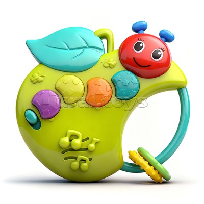 Погремушка "Музыкальная гусеница" на листе