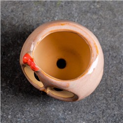 Декоративный горшок для цветов «Совёнок Бом», 180 мл, 7×6×6.5 см, керамический