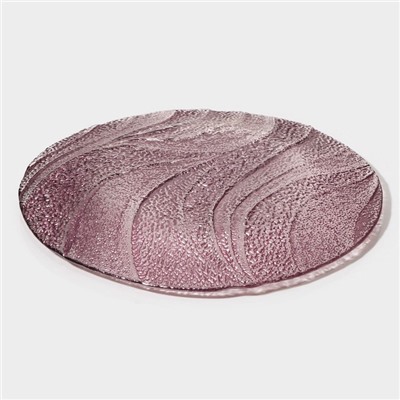 Тарелка «Драхна», d=21 см, стекло, бордовая