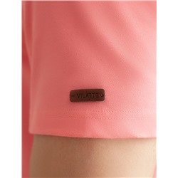 Футболка-поло из фактурного трикотажа