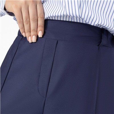 Брюки нарядные со стрелками, Минимализм с акцентами (синие)