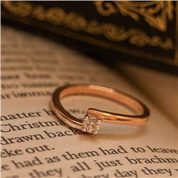 Кольцо 18 р ювелирная бижутерия коллекция "Дубай" покрытие позолота, вставка: фианит, цвет: прозрачный, арт.007.226-18