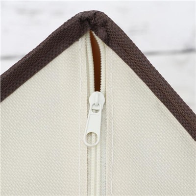 Органайзер для хранения белья с крышкой «Собачки», 13 отделений, 32.5×24×12 см, цвет бежевый