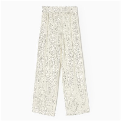 Брюки из пайеток KAFTAN, размер 30 (98-104 см), серебряные