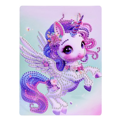 Мозаика алмазная "Единорожка" 15*20см