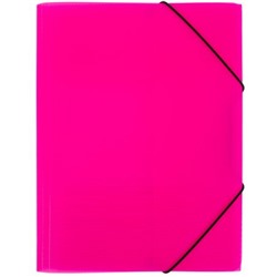 Папка на резинке А4 PRISMA NEON EC210400013 розовая 35мм 600мкм эффект 3D Expert Complete