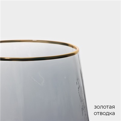 Стаканы Magistro «Дарио», 450 мл, 10×11.5 см, набор 6 шт., стекло, графит