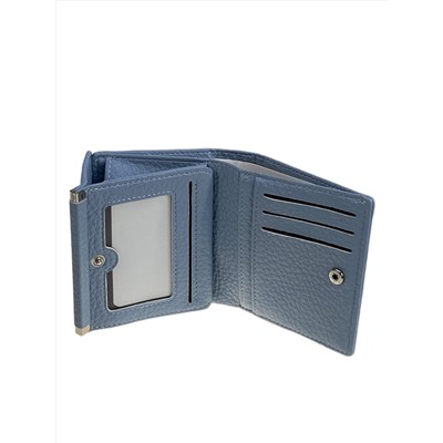 Женский кошелёк  из натуральной кожи, цвет голубой