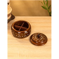 Ваза для конфет «Ассорти», 15×15×10 см, дерево шишам