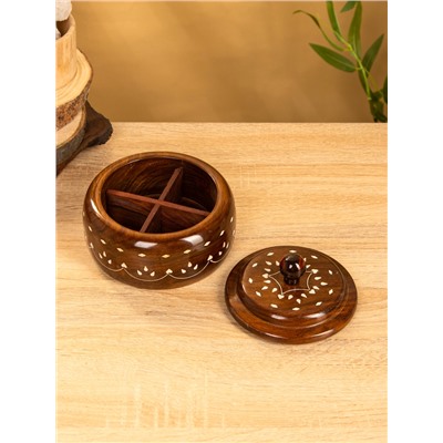 Ваза для конфет «Ассорти», 15×15×10 см, дерево шишам