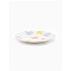 Тарелка плоская «Цветы», d=21.5 см, керамика