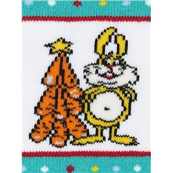 Omsa Носки OMSA kids   Calzino 21N63 плюш (Кот, Заяц, Собака)