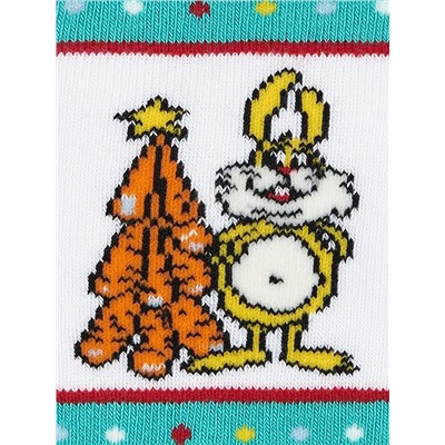 Omsa Носки OMSA kids   Calzino 21N63 плюш (Кот, Заяц, Собака)