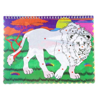 УЦЕНКА Книжка-раскраска многоразовая «Животные» фломастеры 12 цв, 3D очки, бутылочка