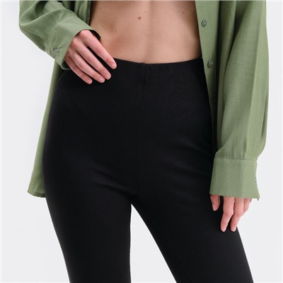 Брюки женские с разрезом MIST, размер 44, чёрные