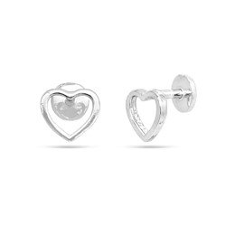 Серьги из серебра без вставки, Ю-25025р (1)