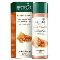 Biotique Honey Water Lightening Freshener With Himalayan Waters / Биотик Мед Тонизирующий тоник для лица с гималайской водой 120 мл
