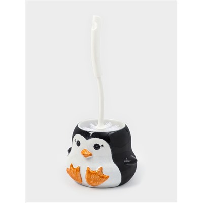 Ёршик для унитаза с подставкой «Пингвин», фарфор