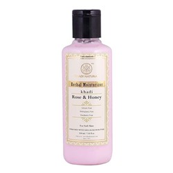 Khadi Natural Увлажняющий Лосьон Роза и Мед без СЛС 210мл