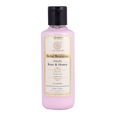 Khadi Natural Увлажняющий Лосьон Роза и Мед без СЛС 210мл