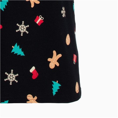 Футболка женская KAFTAN «Xmas family» размер 44-46, черный