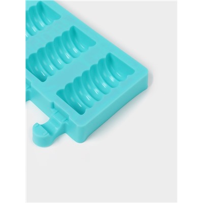 Форма для мороженого «Моника», силикон, 38×11×2 см, 8 ячеек (6.6×3.4 см), МИКС