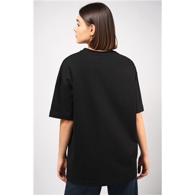 Женская футболка оверсайз из футера двухнитки Happyfox