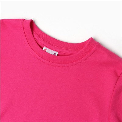 Футболка детская, цвет розовый, рост 110 см