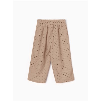 Брюки детские Крошка Я «Горошек», рост 74-80 см, бежевые