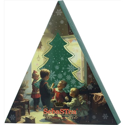 SebaSTea. Новый год. Треугольник (зеленый) карт.упаковка, 15 пак.