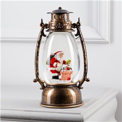 Светодиодная фигура «Дед Мороз с подарками» 14×23.5×11 см, пластик, батарейки ААх3 (не в комплекте), USB, свечение тёплое белое