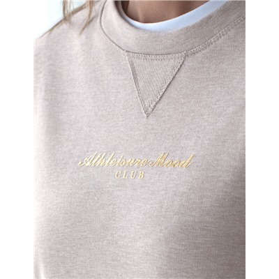 Свитшот из эластичного футера двухнитки с принтом