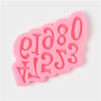 Молд для заливки «Цифры 2026», силикон, 15×10 см, МИКС