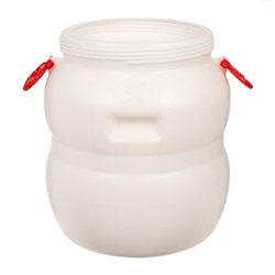 УЦЕНКА Фляга 50 л (бочка), пищевая, горловина 33.6 см, с пластиковыми зажимами, 4 ручки