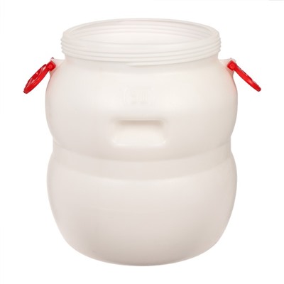 УЦЕНКА Фляга 50 л (бочка), пищевая, горловина 33.6 см, с пластиковыми зажимами, 4 ручки