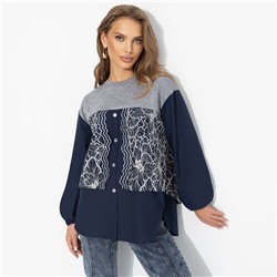 Свитшот комбинированный, Стиль по-взрослому (скай)