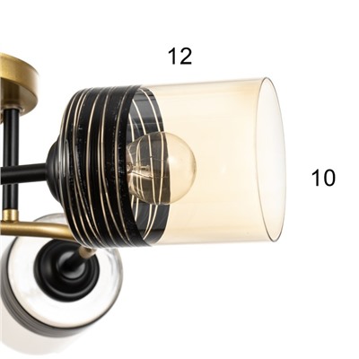 Люстра «Синна» 3хЕ27 40 Вт черно-золотой 50×50×27 см BayerLux