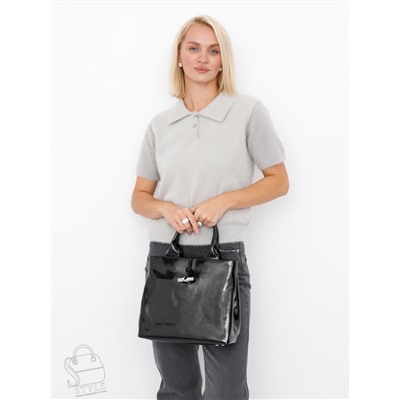 Сумка женская кожаная 5768P black Polina&Eiterou