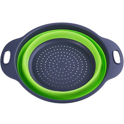31489-1 Дуршлаг силикон с ручками, ЗЕЛЕНЫЙ.MB(х60)