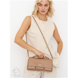 Сумка женская кожаная 5035PE apricot Polina&Eiterou