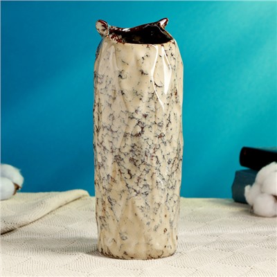 Декоративное кашпо - ваза «Сова Мила», 750 мл, 23×9×9 см, керамическое