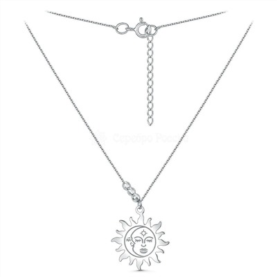 Серьги из серебра родированные - Солнце и луна 220-10-195-1р