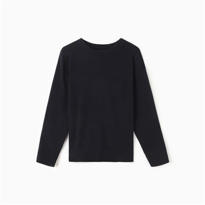 Джемпер для мальчика школьный, цвет чёрный, рост 122 см