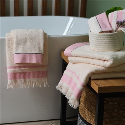 Полотенце махровое LoveLife «Муссон» 50×80 см, розовый, 100% хлопок, 500 г/м²