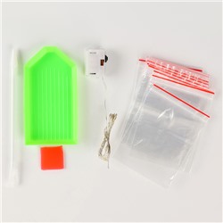 Алмазная мозаика с частичным заполнением на подрамнике «Лесная фея», 20×30 см, с гирляндой