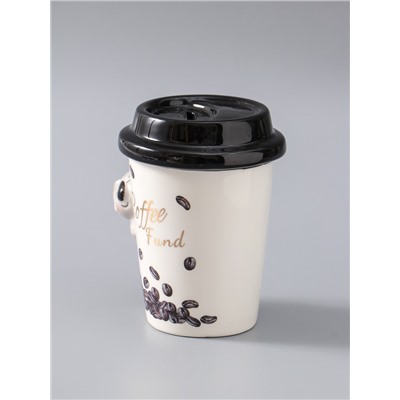 УЦЕНКА Копилка керамика "Коала с кофе" 10,2х12,8х14,2 см