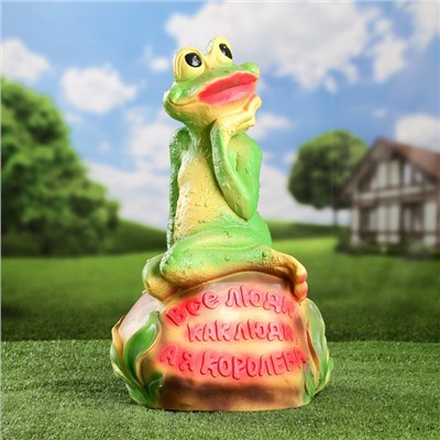 Садовая фигура из гипса «Лягушка на камне», 52×23×30 см