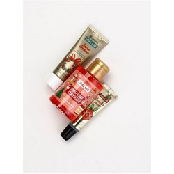 Новогодний подарочный набор косметики: гель для душа, крем для рук, бальзам для губ, маска для сна, URAL LAB