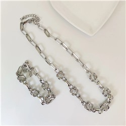 Комплект: колье-цепь и браслет