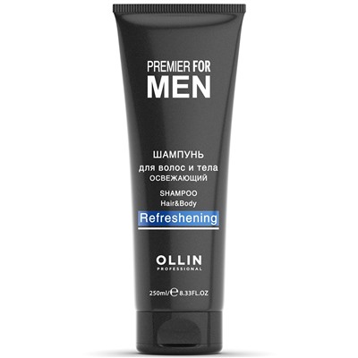 OLLIN PREMIER FOR MEN Шампунь для волос и тела освежающий 250 мл